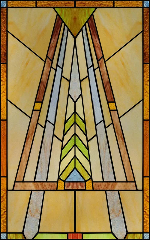Frosted Stained Glass Window Film, Customized Privacy, Static Cling,Arts and Crafts, Prairie, Art ,Office, Home Decor