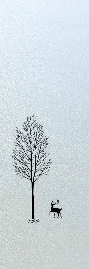 Custom Size Window Glass Films Window Film Static Cling Frosted Tree Mountain Posters For Bathroom Door Kitchen Office Home