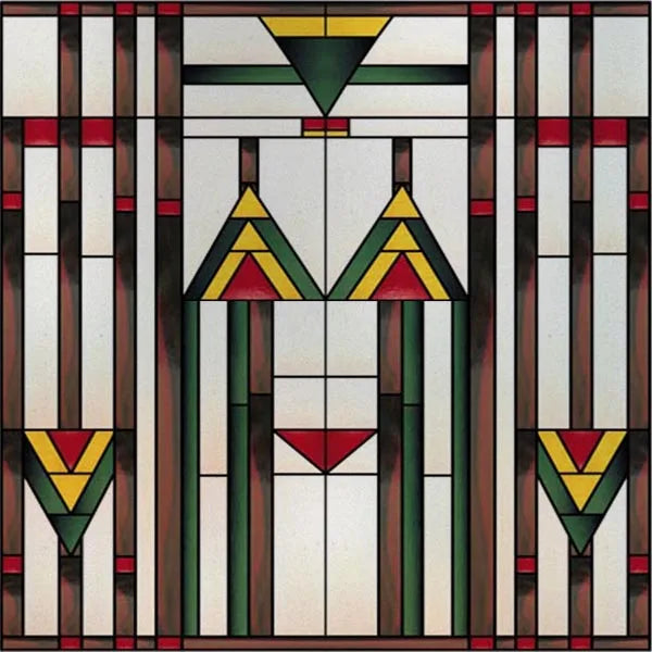 Custom size Window Film Stained Glass Films Square Window Sticker Retro Privacy Frosted Static Cling Home Decor  for Glass Door