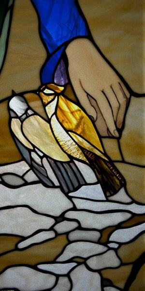 Frosted Stained Glass Window Film, Church Static Cling,Door Sticker,Print SunFlower,Tree,Fruit,Birds,Home Decor, Customized