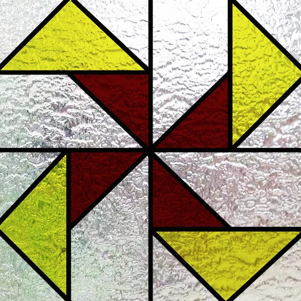 European Church Mosaic Stained Glass Films,Window Stickers Static Cling,Sun, Mosaic, Custom made to fit any Window Size or Shape