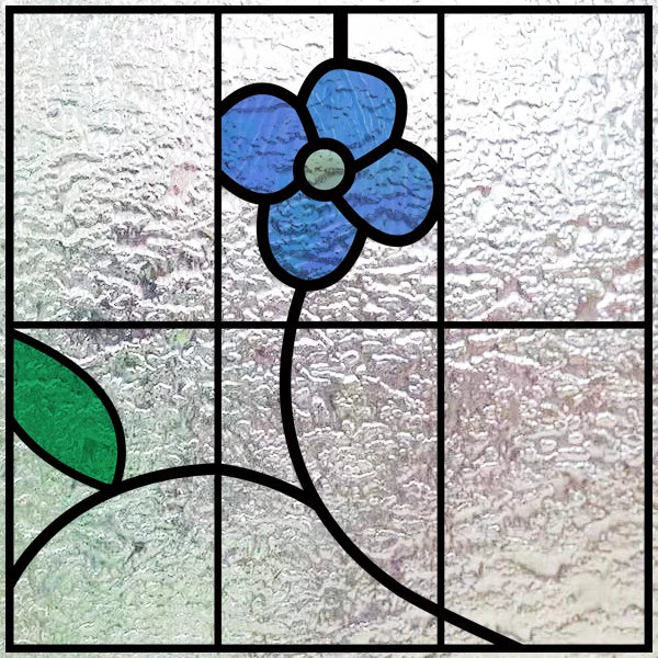Custom size 3D Matte Window Film Stained Glass Decorative Uv Window Sticker Privacy Frosted Static Cling for Glass Garden Flower