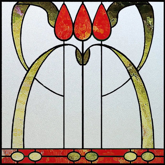 Stained Glass Window Film Frosted Glass Sticker,Custom made to fit any Window Size or Shape,Kitchen Bathroom Door Home Decor