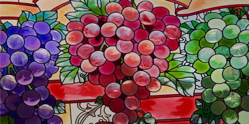 Custom Size Window Film, Stained Glass, Decorative Window Sticker, Privacy Frosted Static Cling, Home Decal