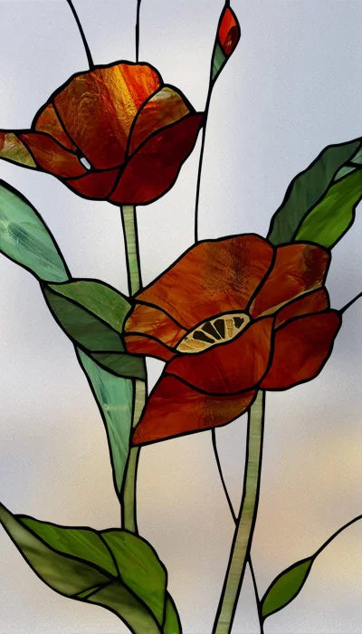 Window Film Frosted Stained Glass Films Customized Art Decor Design Flower Static Cling Sticker,Home Decor Foil Window Treatment