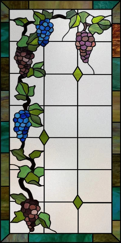 Custom Size Stained Glass Window Film Frosted Privacy Static Cling Retro Prairie Style Stickers Shower Kitchen Home Decor Flower