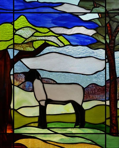 Window Film Frosted Stained Glass Films Customized Art Tree Retrom Static Cling Sticker,Home Decor Window Treatment