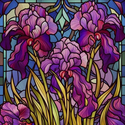 Custom size Window Film Stained Glass Films Frosted Privacy Static Cling Retro Flower Sticker Bathroom Skylight Decor