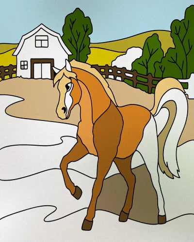 Custom size Stained Glass Window Film Retro Painted Horse Deer, Frosted Static Cling Art Colored Glass Films,Glass Sticker