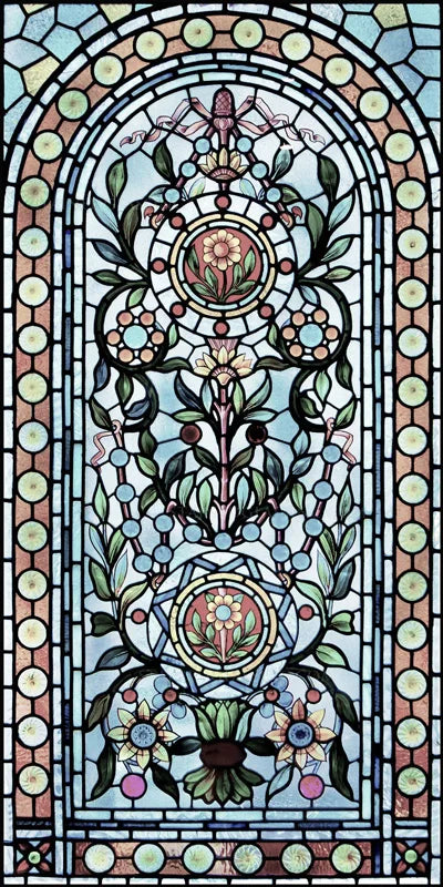 Window Film Frosted Stained Glass Films Church Static Cling Privacy Films Door Sticker Kitchen Office Home Decor Customized