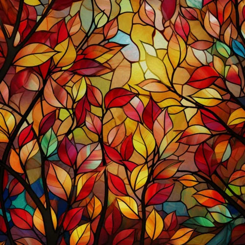 Custom size Window Film Stained Glass Films Frosted Privacy Static Cling Retro Flower Sticker Bathroom Skylight Decor