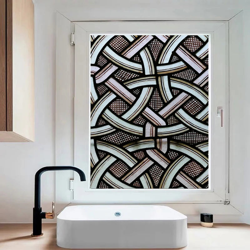 Customized Size Static Cling Frosted Stained Glass Window Films,Sun Catcher Print Photo for Bathroom Privacy Door Home Decor