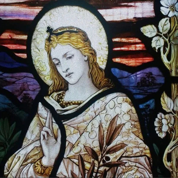 Stained Glass Window Film, Custom Size, Static Cling,Women Jesus Christ Angels Virgin Mary Picture ,Home Decor, Window Treatment