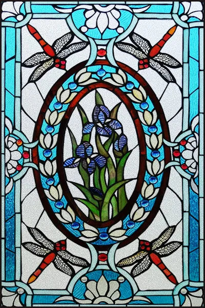 Window Film Frosted Stained Glass Films,Customized Privacy Static Cling,Flower Sun Fruit Fish Cat,Door Sticker,Office Home Decor