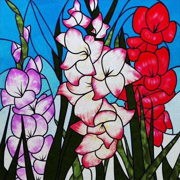 Window Film Frosted Stained Glass Films,Customized Art Deco Design Flowers Static Cling Sticker,Home Decor Foil Window Treatment