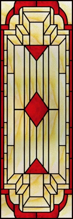 Custom Size Window Glass Films ,Privacy Window Stickers 3D Frosted Glass Film Prairie School Style Decorative Static Cling