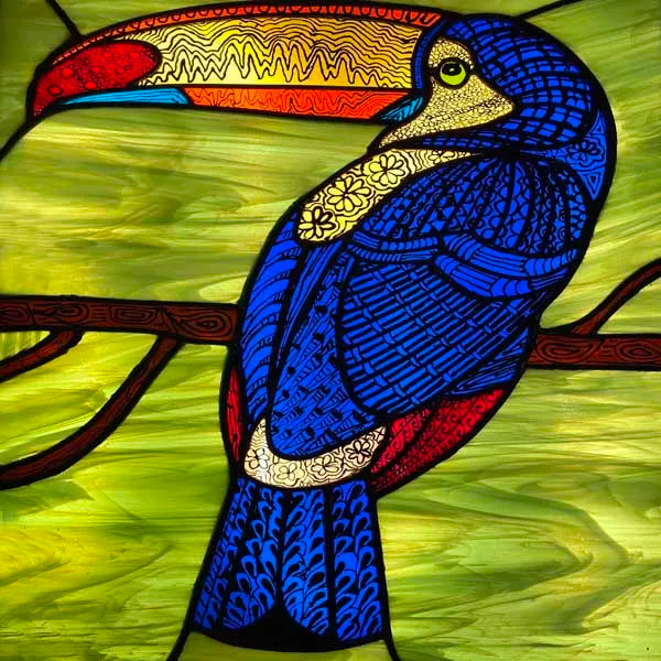 Window Film Stained Glass Films Static Cling Stickers for Bathroom Kitchen Office Home Decor,Birds Peacock,Heron,Owl,Custom size