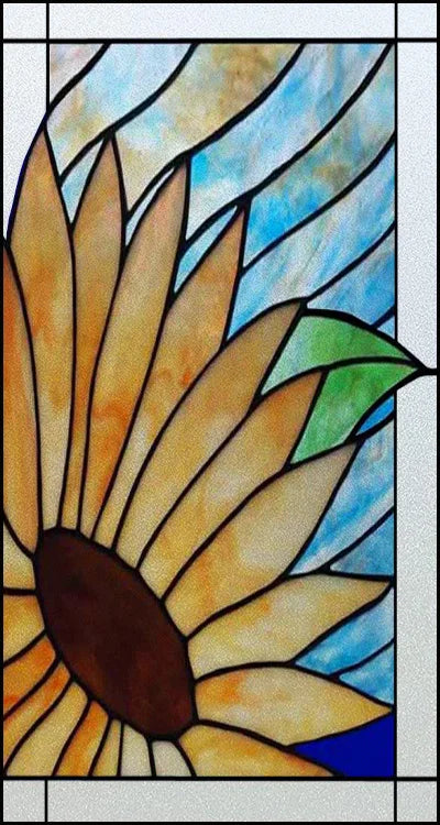 Window Film Stained Glass Stickers,Custom size Static Cling Rose,Flower Privacy Films Door Sticker Kitchen Office Home Decor