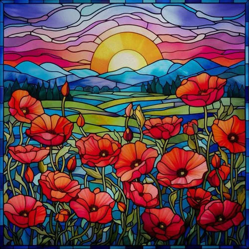 Custom size Window Film Stained Glass Films Frosted Privacy Static Cling Retro Flower Sticker Bathroom Skylight Decor