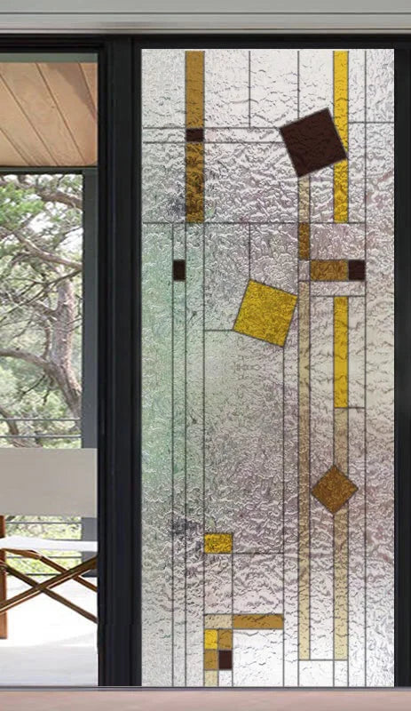 Frosted Stained Glass Window Film, 3D Matte, Static Cling,Privacy, Door Sticker,Customized for Kitchen, Office, Home Decor
