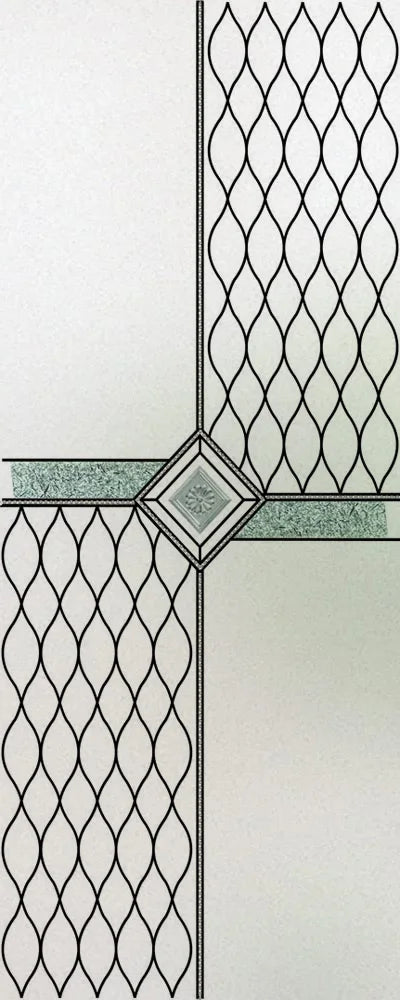Custom Size Stained Glass Window Film,Frosted Privacy, Static Cling, Door Sticker,Kitchen, Bathroom, Home Decor