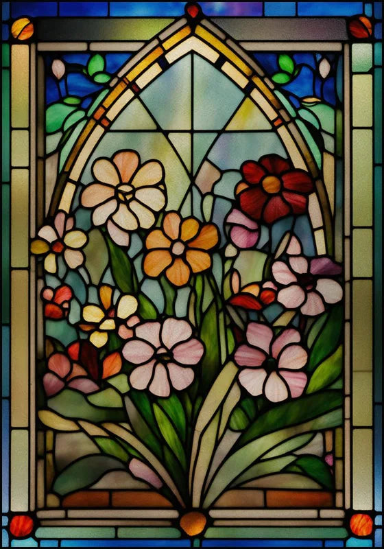 Window Film Frosted Stained Glass Films,Customized Art Design Static Cling Sticker,Rose Flower Home Decor Foil Window Treatment