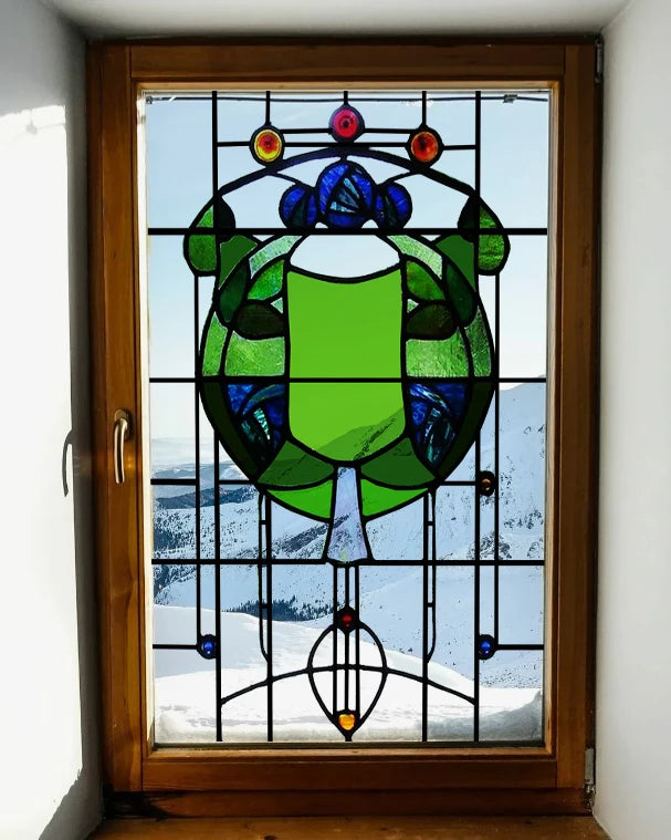 Frosted Stained Glass  Film, 3D Matte,Grid, Transparent,Static Cling,Privacy, Door Sticker,Customized for Office, Home Decor