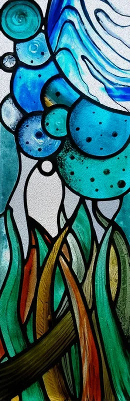 Custom size Window Film Stained Glass Films Frosted Privacy Retro European Tree Flower Colorful Door Sticker Shower Bathroom