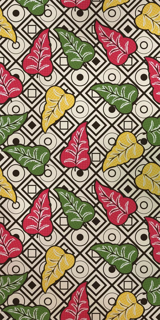 Stained Glass Film, Opaque Sticker,Frosted Static Cing ,Tropical Leaves, Seamless Pattern,Home Decor, Privacy, Custom Size