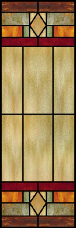 Custom Size Window Glass Films ,Privacy Window Stickers 3D Frosted Glass Film Prairie School Style Decorative Static Cling