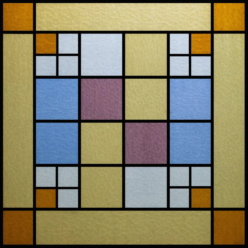 Custom Size Stained Glass Window Film Frosted Privacy Static Cling Retro Prairie Matte Stickers Shower Kitchen Office Home Decor