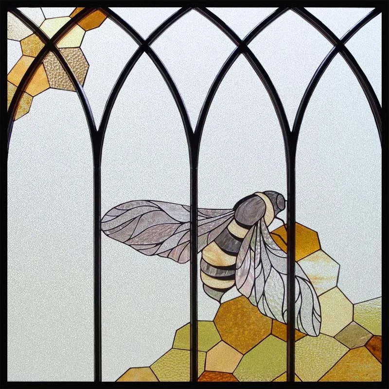 Stained Glass Window Film Frosted Glass Sticker,Custom made to fit any Window Size or Shape,Kitchen Bathroom Door Home Decor