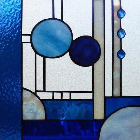 Stained Glass Window Film Frosted Glass Sticker,Custom made to fit any Window Size or Shape,Kitchen Bathroom Door Home Decor