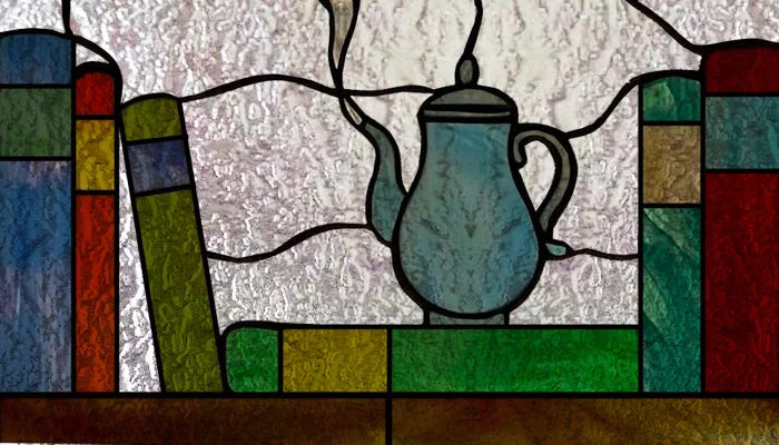 Custom Size 3D Matte Window Film, Stained Glass Decor, UV Window Sticker, Privacy Frosted Static Cling, Book Pattern for Glass