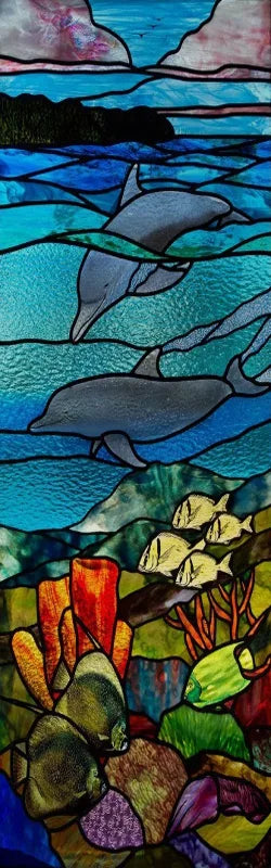 Custom Size Window Film, Stained Glass Films, Frosted Privacy, Retro Church Style, Colorful Door Sticker, Shower, Bathroom