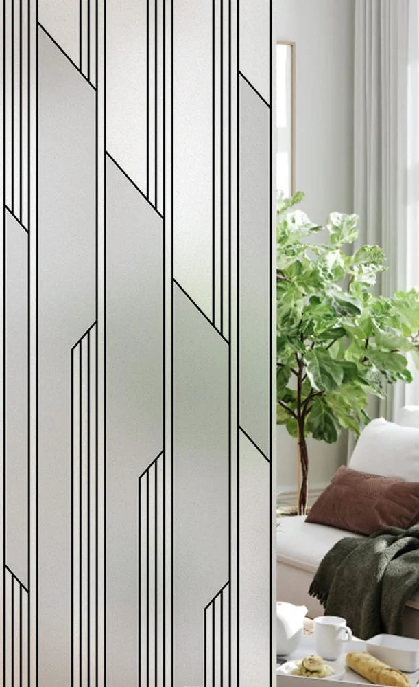 Custom Size Stained Glass Window Film, Frosted Privacy, Static Cling, Retro Country, Door Sticker, Bathroom, Office, Home Decor