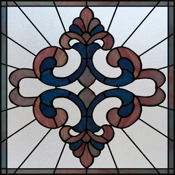 Custom Size Window Film, Stained Glass, Decorative Window Sticker, Privacy Frosted Static Cling, Decal for Glass Door, Office