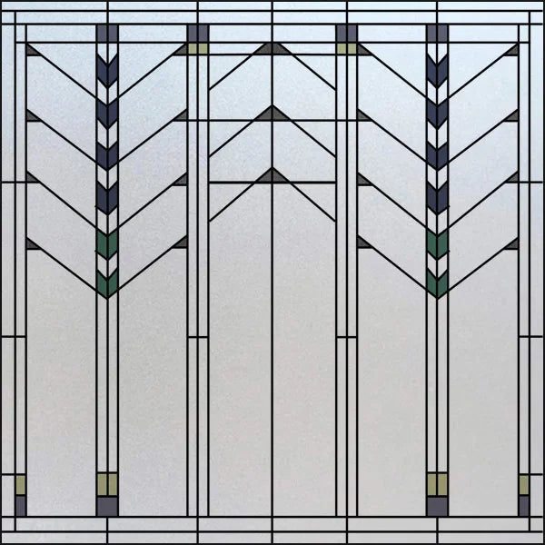 Custom Size Window Film, Stained Glass, Decorative Window Sticker, Privacy Frosted Static Cling, Decal for Glass Door, Office