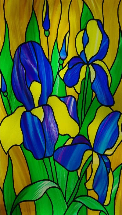 Window Film Frosted Stained Glass Films Customized Art Decor Design Flower Static Cling Sticker,Home Decor Foil Window Treatment