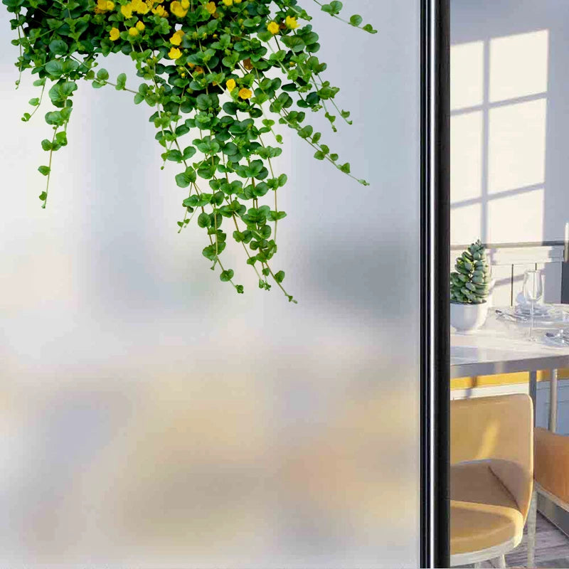 Frosted Stained Glass Window Film, Customized Decor Design, Leaf Static Cling Sticker,Home Decor Foil, Treatment