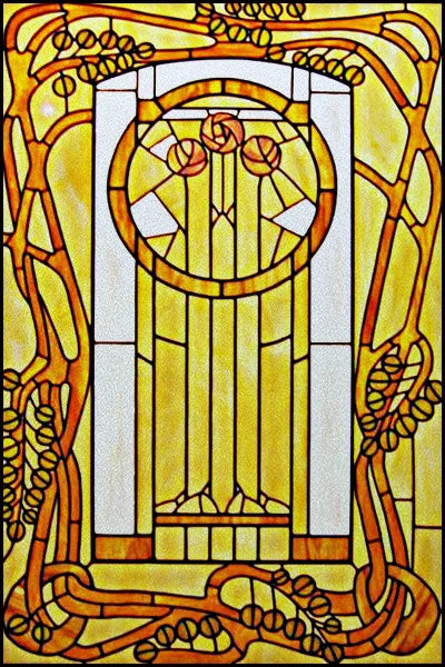 Custom Size Stained Glass Window Film Frosted Privacy Static Cling Retro Prairie Style Stickers Shower Kitchen Office Home Decor