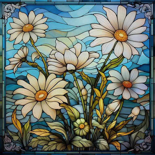 Custom size Window Film Stained Glass Films Frosted Privacy Static Cling Retro Flower Sticker Bathroom Skylight Decor