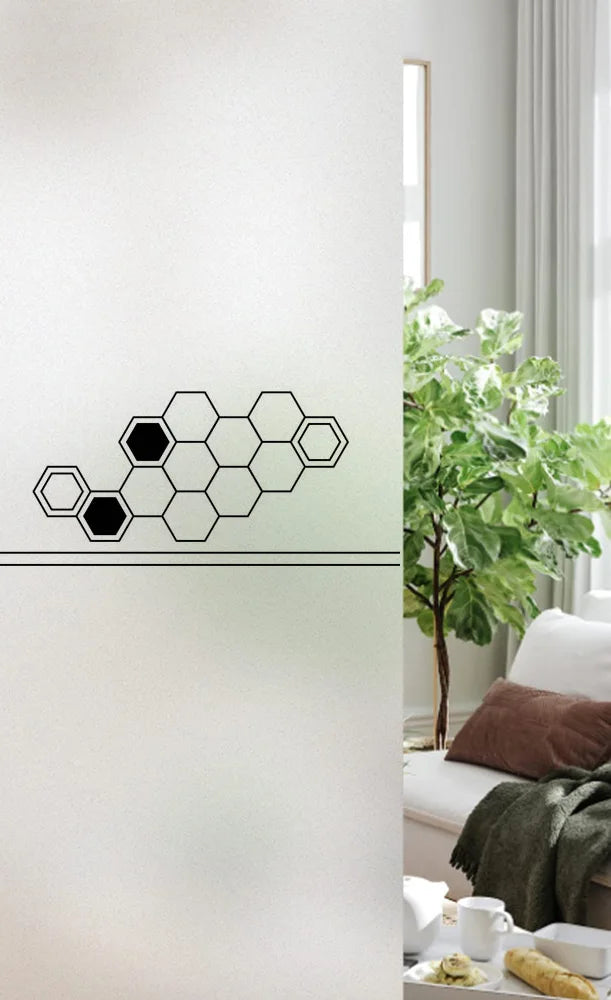 Custom Size Stained Glass Window Film, Frosted Privacy, Static Cling, Retro Country, Door Sticker, Bathroom, Office, Home Decor