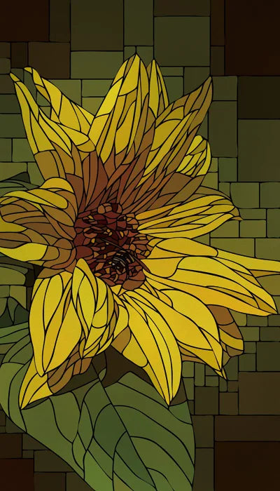 Frosted Stained Glass Window Film, Customized Art Deco Design, Flowers Static Cling Sticker,Home Decor Foil, Treatment