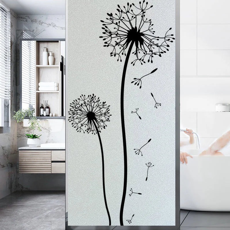 Custom Stained Glass Window Films,Frosted sticker,Privacy Static Cling Flower Fruit Trees For Bathroom Sliding door Home Office