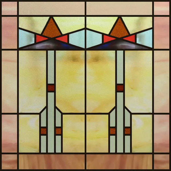 Custom Size Window Film, Stained Glass, Decorative Window Sticker, Privacy Frosted Static Cling, Decal for Glass Door, Office