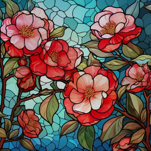 Custom size Window Film Stained Glass Films Frosted Privacy Static Cling Retro Flower Sticker Bathroom Skylight Decor