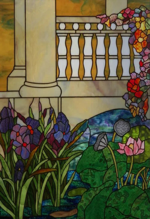 Window Film Frosted Stained Glass Films,Customized Privacy Static Cling,Retro Colorful Stickers Home Decor Bathroom Skylight