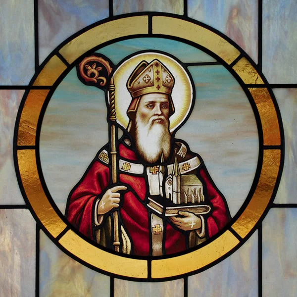 Custom Frosted Stained Glass Window Film,PVC Static Cling Films,Patron Saint of Catholic Church Decor, Foil Stickers