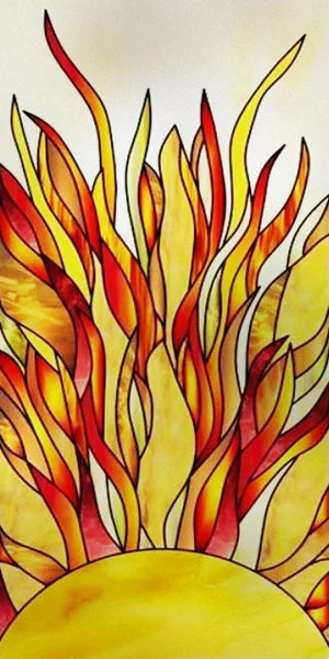 Custom Size Window Film, Stained Glass Stickers, Static Cling, Frosted Privacy Print, Sun,Sailboat,for Window Door, Home Decor